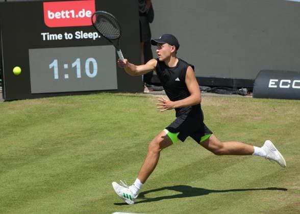 12.06.2025,Boss Open 2025, TC Weissenhof Stuttgart, ATP, Tennis Herren Tour 250 Tennis, im Bild: Justin Engel (GER)