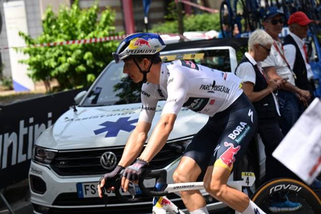 12-06-2025 Criterium Du Dauphine Libere; Tappa 05 Saint Priest - Macon; 2025, Red Bull - Bora Hansgrohe; Lipowitz, Florian; Saint Priest; 