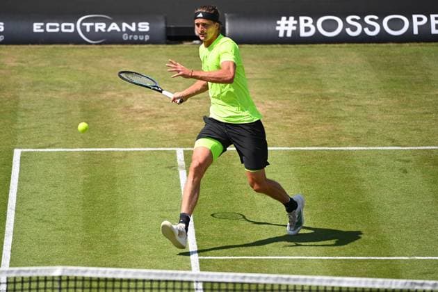 Alexander ZVEREV (GER), Aktion,Einzelaktion,Einzelbild, Freisteller,Ganzkoerperaufnahme,ganze Figur. Tennis Boss Open 2025 am 12.06. 2025 auf dem Weissenhof in Stuttgart,