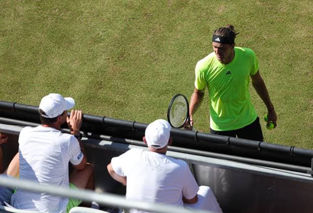 12.06.2025,Boss Open 2025, TC Weissenhof Stuttgart, ATP, Tennis Herren Tour 250 Tennis, im Bild: Familie Zverev in the Box