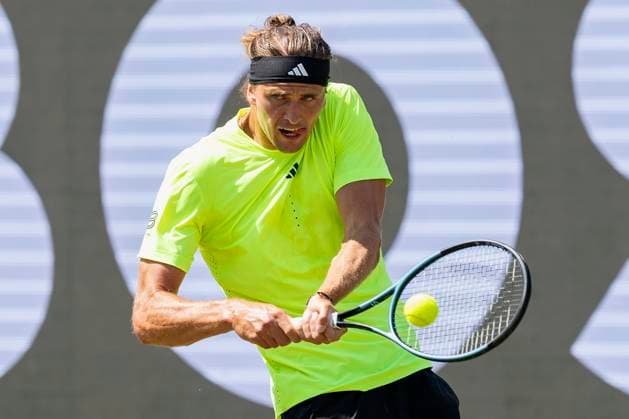 Alexander Zverev (Germany) bei seinem Match gegen Corentin Moutet (France). 12.06.2025, Tennis, Boss Open ATP, Tennis Herren 250, GER, Stuttgart, TC Weissenhof. Copyright: HMBxMedia xHeikoxBecker