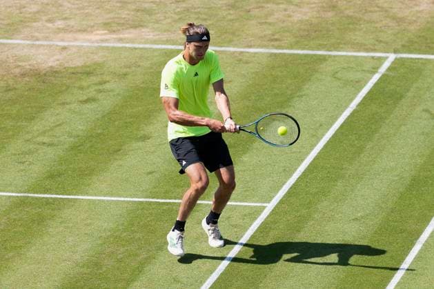 Alexander Zverev (Germany) bei seinem Match gegen Corentin Moutet (France). 12.06.2025, Tennis, Boss Open ATP, Tennis Herren 250, GER, Stuttgart, TC Weissenhof. Copyright: HMBxMedia xHeikoxBecker