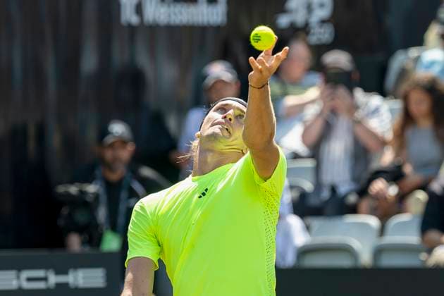 Alexander Zverev (Germany) bei seinem Match gegen Corentin Moutet (France). 12.06.2025, Tennis, Boss Open ATP, Tennis Herren 250, GER, Stuttgart, TC Weissenhof. Copyright: HMBxMedia xHeikoxBecker
