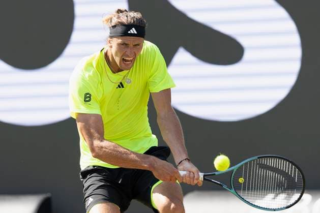 Alexander Zverev (Germany) bei seinem Match gegen Corentin Moutet (France). 12.06.2025, Tennis, Boss Open ATP, Tennis Herren 250, GER, Stuttgart, TC Weissenhof. Copyright: HMBxMedia xHeikoxBecker