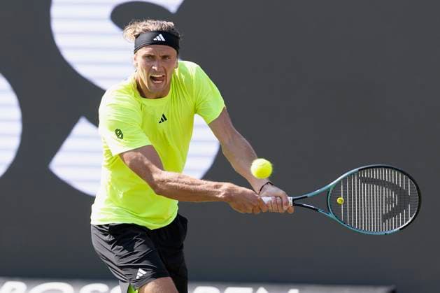 Alexander Zverev (Germany) bei seinem Match gegen Corentin Moutet (France). 12.06.2025, Tennis, Boss Open ATP, Tennis Herren 250, GER, Stuttgart, TC Weissenhof. Copyright: HMBxMedia xHeikoxBecker