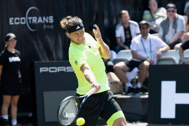 Alexander Zverev (Germany) bei seinem Match gegen Corentin Moutet (France). 12.06.2025, Tennis, Boss Open ATP, Tennis Herren 250, GER, Stuttgart, TC Weissenhof. Copyright: HMBxMedia xHeikoxBecker