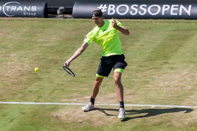 Alexander Zverev (Germany) bei seinem Match gegen Corentin Moutet (France). 12.06.2025, Tennis, Boss Open ATP, Tennis Herren 250, GER, Stuttgart, TC Weissenhof. Copyright: HMBxMedia xHeikoxBecker