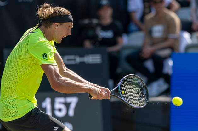 Alexander Zverev (Germany) bei seinem Match gegen Corentin Moutet (France). 12.06.2025, Tennis, Boss Open ATP, Tennis Herren 250, GER, Stuttgart, TC Weissenhof. Copyright: HMBxMedia xHeikoxBecker
