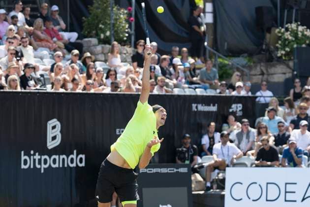 Alexander Zverev (Germany) bei seinem Match gegen Corentin Moutet (France). 12.06.2025, Tennis, Boss Open ATP, Tennis Herren 250, GER, Stuttgart, TC Weissenhof. Copyright: HMBxMedia xHeikoxBecker