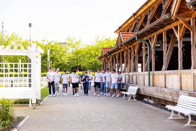 12.06.2025, GER, Handball, Maenner, Saison 24 25, 1.Daikin Handball Bundesliga, ThSV Eisenach besucht das Gradierwerk die Mannschaft zu Gast im Gradierwerk 36433 Bad Salzungen Gradierwerk Thueringen Deutschland