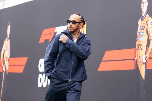 June 12, 2025, Montreal, Qc, CANADA: Ferrari driver Lewis Hamilton, of the United Kingdom, arrives at the Canadian Grand Prix in Montreal on Thursday, June 12, 2025. Canada News - June 12, 2025  - ZUMAc35_ 20250612_zaf_c35_021 Copyright: xChristopherxKatsarovx