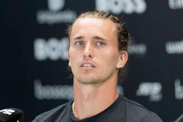 Alexander Zverev (Germany) in der Pressekonferenz nach seinem Sieg gegen Corentin Moutet (France). 12.06.2025, Tennis, Boss Open ATP, Tennis Herren 250, GER, Stuttgart, TC Weissenhof. Copyright: HMBxMedia xHeikoxBecker