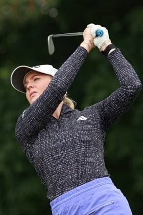 Meijer LPGA, Golf Damen Classic BELMONT, MICHIGAN-JUNE 12: Cassie Porter of Australia plays her tee shot on the 11th hole during the first round of the Meijer LPGA Classic for Simply Give golf tournament at Blythefield Country Club in Belmont, MI, USA Thursday, June 12, 2025. Belmont Michigan United States  Copyright: xJorgexLemusx originalFilename:lemus-meijerlp250612_npktP.jpg
