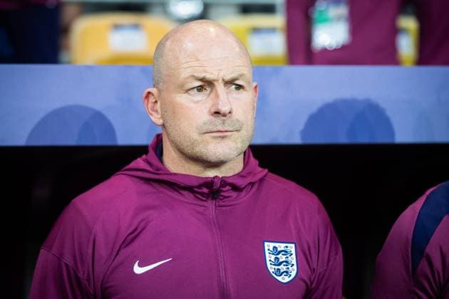 Fußball, U21 EM, Tschechien - England CZECHIA U21, U 21 - ENGLAND U21 Head coach of England U21 Lee Carsley during the UEFA European Under-21 Championship 2025 Group B football match between Czechia U21 and England U21. Stadium DAC Arena (Mol Arena), Dunajska Streda, Slovakia, June 12, 2025. Photo by Branislav Racko Copyright: xx _BRR0709