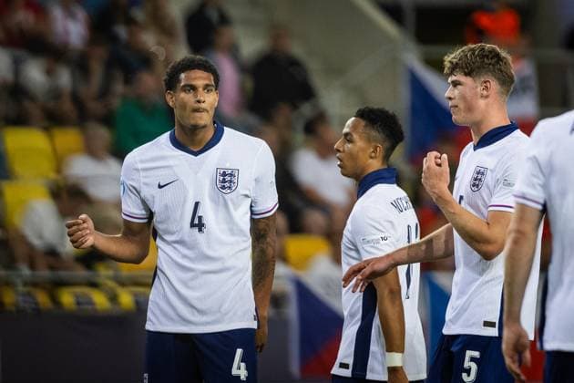 CZECHIA U21, U 21 - ENGLAND U21 Jarell Quansah of England during the UEFA European Under-21 Championship 2025 Group B football match between Czechia U21 and England U21. Stadium DAC Arena (Mol Arena), Dunajska Streda, Slovakia, June 12, 2025. Photo by Branislav Racko Copyright: xx 080A6391
