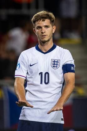 CZECHIA U21, U 21 - ENGLAND U21 James McAtee of England during the UEFA European Under-21 Championship 2025 Group B football match between Czechia U21 and England U21. Stadium DAC Arena (Mol Arena), Dunajska Streda, Slovakia, June 12, 2025. Photo by Branislav Racko Copyright: xx 080A6414