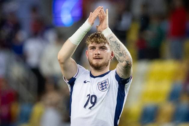 CZECHIA U21, U 21 - ENGLAND U21 Harvey Elliott of England during the UEFA European Under-21 Championship 2025 Group B football match between Czechia U21 and England U21. Stadium DAC Arena (Mol Arena), Dunajska Streda, Slovakia, June 12, 2025. Photo by Branislav Racko Copyright: xx 080A7800