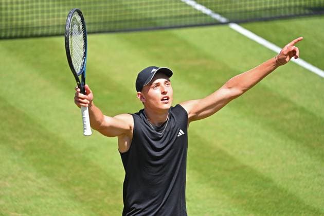 Justin ENGEL (GER), Jubel,Freude,Begeisterung, Aktion,Einzelbild,angeschnittenes Einzelmotiv,Halbfigur,halbe Figur. Tennis Boss Open 2025 am 12.06. 2025 auf dem Weissenhof in Stuttgart,