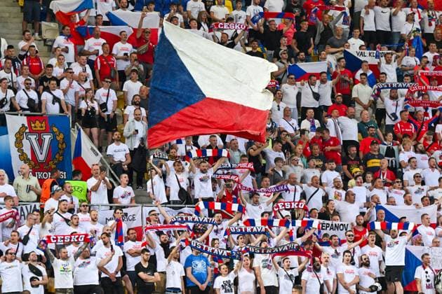 Czech fans during the European Under-21 Championship Group B match Czech Republic vs England, Dunajska Streda, Slovakia, June 12, 2025. (CTKxPhoto VaclavxSalek) CTKPhotoP2025061209980  CTKPhotoP2025061209980