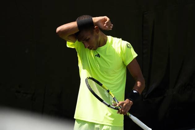 Felix Auger-Aliassime Portrait, Justin Engel vs. Felix Auger-Aliassime, Tennis, ATP, Tennis Herren Turnier, Boss-Open, Center-Court, Viertelfinale, 13.06.2025, Justin Engel vs. Felix Auger-Aliassime, Tennis, ATP-Turnier, Boss-Open, Center-Court, Viertelfinale, 13.06.2025, Stuttgart Copyright: xEibner-Pressefoto EdwardxCheungx EP_ECG