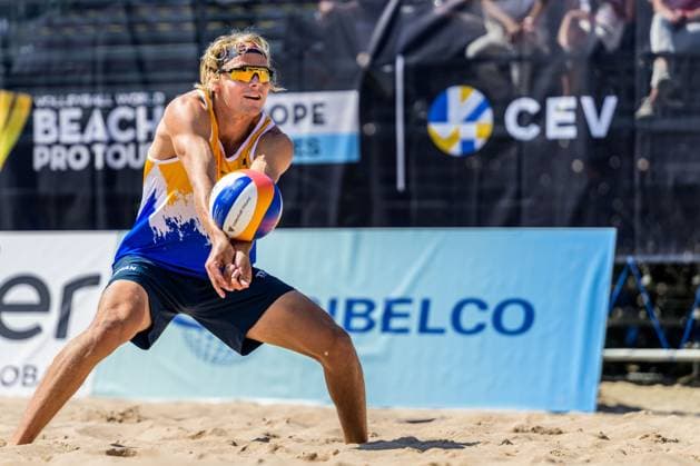 250613 David Ahman of Sweden in men s Beach Pro Tour Beach volleyball, Beachvolleyball group stage match on June 13, 2025 in Malmö. Photo: Mathilda Schuler BILDBYRAN kod MA MA0822 beachvolleyboll beach volleyball sandvolleyball beach volleyboll beach pro tour malmö bbeng Copyright: MATHILDAxSCHULER BB250613MA015