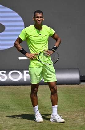 Felix Auger-Aliassime (CAN) Enttaeuschung enttaeuscht nach vergebener Chance Gestik Geste Tennis Herren BOSS Open ATP, Tennis Herren 250 Stuttgart 2025 Weissenhof BOSS Open ATP 250 Stuttgart 2025