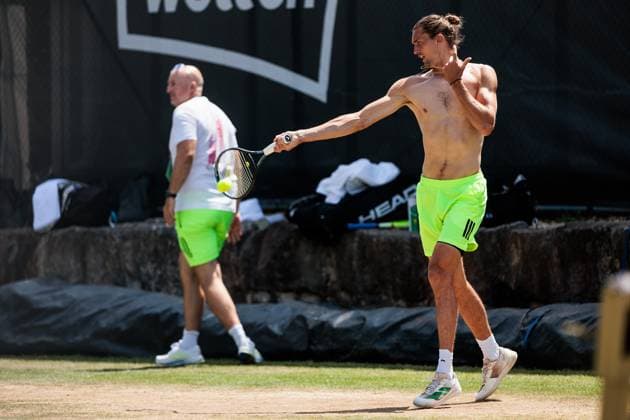 BOSS OPEN ATP250; 13.06.2025 Alexander Zverev (GER) beim Training, trainiert BOSS OPEN ATP250; Stuttgart, Tennisclub Weissenhof am 13.06.2025 Copyright: xBEAUTIFULxSPORTS Wunderlx