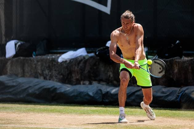 BOSS OPEN ATP250; 13.06.2025 Alexander Zverev (GER) beim Training, trainiert BOSS OPEN ATP250; Stuttgart, Tennisclub Weissenhof am 13.06.2025 Copyright: xBEAUTIFULxSPORTS Wunderlx