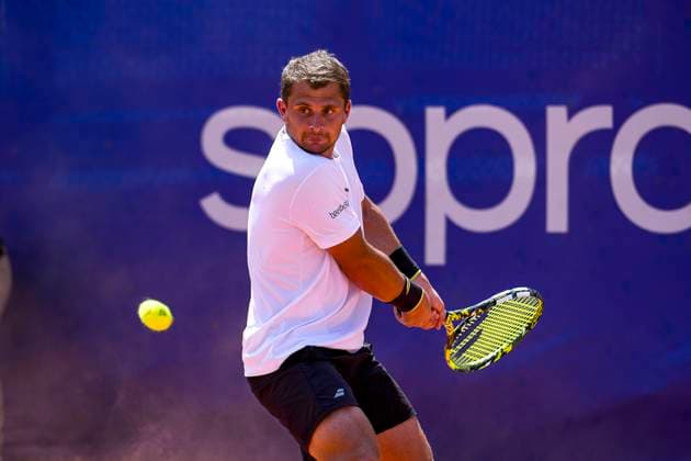 TENNIS : Open Sopra Steria - Lyon Villeurbanne 13 06 2025 Clement Tabur (FRA) vs Yu Hsiou Hsu (TPE) lors du tournoi de tennis ATP, Tennis Herren Challenger Tour, Open Sopra Steria Ã Lyon-Villeurbanne, le 13 06 2025. Photo Sandrine Thesillat PsNewZ VilleurbanneFrance  Copyright: xSandrinexTHESILLATx