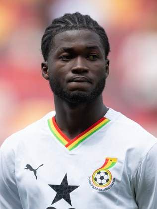 Ghana v Trinidad and Tobago - The Unity Cup 3rd 4th Play Off BRENTFORD, ENGLAND - MAY 31: Christopher Bonsu-Baah of Ghana during the The Unity Cup 3rd 4th Play Off match between Ghana and Trinidad and Tobago at Gtech Community Stadium on May 31, 2025 in Brentford, England. Brentford Gtech Community Stadium England United Kingdom Copyright: xVisionhausx 776323265