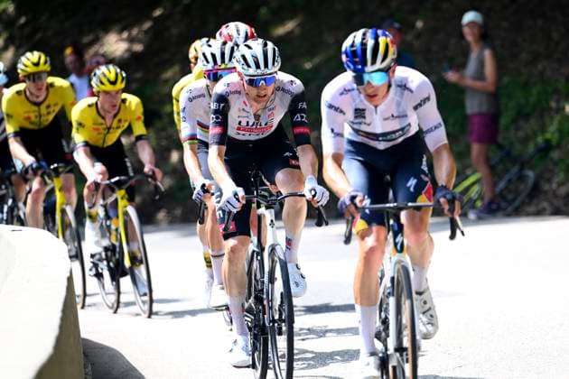 Criterium du Dauphine 2025 Stage 6 COMBLOUX, FRANCE - JUNE 13 : Wellens Tim (BEL) of UAE Team Emirates - XRG during stage 6 of the 77th edition of Criterium du Dauphine Libere an UCI World Tour 2.UWT cycling road race stage for Men Elite of 126.7 km with start in Valserhone and finish in Combloux on June 13, 2025 in Combloux, France, 13 06 2025 ( Motordriver Kenny Verfaillie - Combloux France  Copyright: xVincentxKalutx