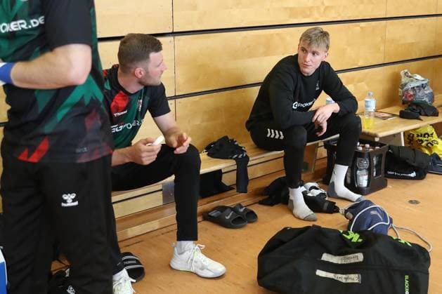 13.06.2025, xtgx, Handball, EHF Champions League Final 4, Abschlusstrainings und Media Day v.l. Philipp Weber (Magdeburg, 20), Gisli Thorgeir Kristjansson (Magdeburg, 10) Koeln