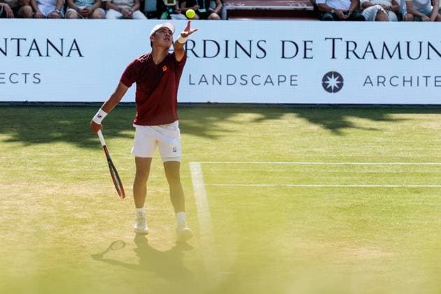 BOSS OPEN ATP250; 13.06.2025 Brandon Nakashima (USA) im Match gegen Alexander Zverev (GER) BOSS OPEN ATP250; Stuttgart, Tennisclub Weissenhof am 13.06.2025 Copyright: xBEAUTIFULxSPORTS Wunderlx