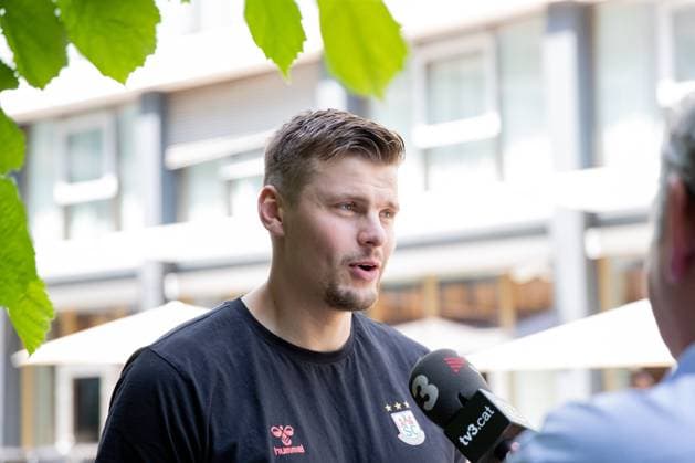 13.06.2025, xgox, Handball, EHF Champions League, Media Day und Abschlusstraining emspor, v.l. Sergey Hernandez Ferrer (Magdeburg, 1) Koeln
