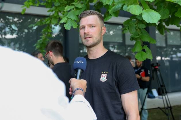 13.06.2025, xgox, Handball, EHF Champions League, Media Day und Abschlusstraining emspor, v.l. Philipp Weber (Magdeburg, 20) Koeln