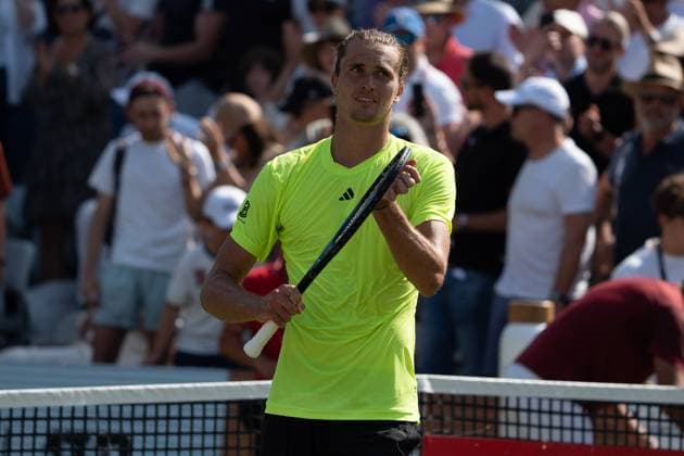 Alexander Zverev Sieg, Emotionen, Freude, Erleichterung, Alexander Zverev vs. Brandon Nakashima, Tennis, ATP, Tennis Herren Turnier, Boss-Open, Center-Court, Viertelfinale, 13.06.2025, Alexander Zverev vs. Brandon Nakashima, Tennis, ATP-Turnier, Boss-Open, Center-Court, Viertelfinale, 13.06.2025, Stuttgart Copyright: xEibner-Pressefoto EdwardxCheungx EP_ECG