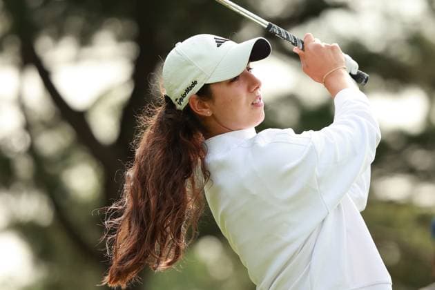 Meijer LPGA, Golf Damen Classic BELMONT, MICHIGAN-JUNE 13: Julia Lopez Ramirez of Spain plays her tee shot on the 11th hole during the second round of the Meijer LPGA Classic for Simply Give golf tournament at Blythefield Country Club in Belmont, MI, USA Friday, June 13, 2025. Belmont Michigan United States  Copyright: xJorgexLemusx originalFilename:lemus-meijerlp250613_npabN.jpg