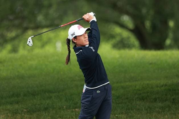 Meijer LPGA, Golf Damen Classic BELMONT, MICHIGAN-JUNE 13: Celine Boutier of France plays her fairway shott on the second hole during the second round of the Meijer LPGA Classic for Simply Give golf tournament at Blythefield Country Club in Belmont, MI, USA Friday, June 13, 2025. Belmont Michigan United States  Copyright: xJorgexLemusx originalFilename:lemus-meijerlp250613_npd0P.jpg