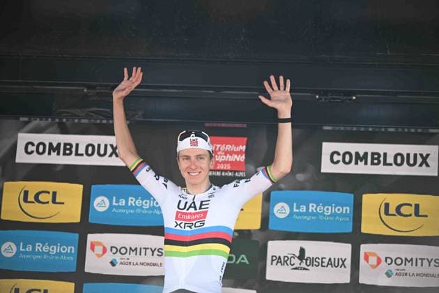 13-06-2025 Criterium Du Dauphine Libere; Tappa 06 Valserhone - Combloux; 2025, Uae Team Emirates - Xrg; Pogacar, Tadej; Combloux; 