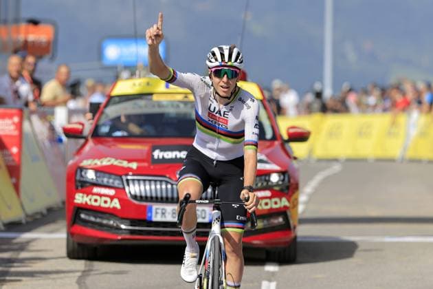 Tadej POGACAR , UAE Team Emirates - XRG, winner stage, during the Criterium du Dauphine - Valserhone > Combloux - 06 13 2025 - Stage 6 - 126,7 km - during Criterium du Dauphine 2025 - Stage 6, Street Cycling race in France, France, June 13 2025  Copyright: xStefanoxCavasino IPAxSportx xipa-agency.netx xx IPA_59008161 IPA_Agency_IPA59008161