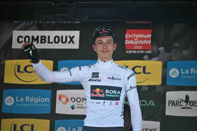 13-06-2025 Criterium Du Dauphine Libere; Tappa 06 Valserhone - Combloux; 2025, Red Bull - Bora Hansgrohe; Lipowitz, Florian; Combloux; 
