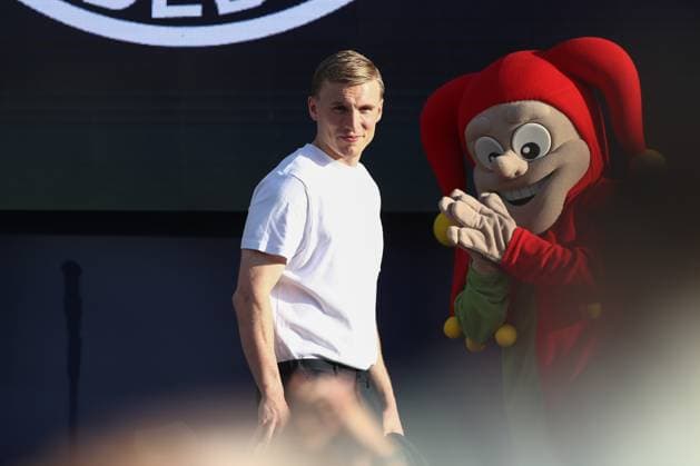 13.06.2025, xtgx, Handball, EHF Champions League Final 4, Opening Party v.l. Gisli Thorgeir Kristjansson (Magdeburg, 10) Koeln
