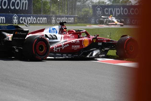 13.06.2025, Circuit Gilles-Villeneuve, Montreal, FORMULA 1 PIRELLI GRAND PRIX DU CANADA 2025 , im Bild Unfall von Charles Leclerc (MCO), Scuderia Ferrari HP (Photo by Francois Tremblay Hasan Bratic DeFodi Images)