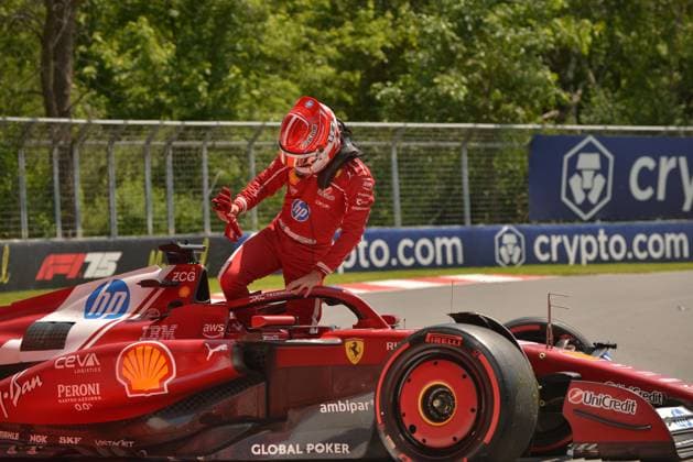 13.06.2025, Circuit Gilles-Villeneuve, Montreal, FORMULA 1 PIRELLI GRAND PRIX DU CANADA 2025 , im Bild Unfall von Charles Leclerc (MCO), Scuderia Ferrari HP (Photo by Francois Tremblay Hasan Bratic DeFodi Images)