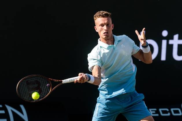 BOSS OPEN ATP250; 13.06.2025 Jiri Lehecka (CZE) im Match gegen Ben Shelton (USA) BOSS OPEN ATP250; Stuttgart, Tennisclub Weissenhof am 13.06.2025 Copyright: xBEAUTIFULxSPORTS Wunderlx