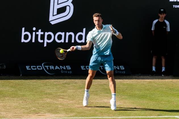 BOSS OPEN ATP250; 13.06.2025 Jiri Lehecka (CZE) im Match gegen Ben Shelton (USA) BOSS OPEN ATP250; Stuttgart, Tennisclub Weissenhof am 13.06.2025 Copyright: xBEAUTIFULxSPORTS Wunderlx