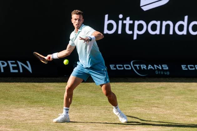 BOSS OPEN ATP250; 13.06.2025 Jiri Lehecka (CZE) im Match gegen Ben Shelton (USA) BOSS OPEN ATP250; Stuttgart, Tennisclub Weissenhof am 13.06.2025 Copyright: xBEAUTIFULxSPORTS Wunderlx