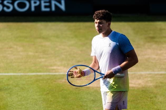BOSS OPEN ATP250; 13.06.2025 Ben Shelton (USA) im Match gegen Jiri Lehecka (CZE) BOSS OPEN ATP250; Stuttgart, Tennisclub Weissenhof am 13.06.2025 Copyright: xBEAUTIFULxSPORTS Wunderlx