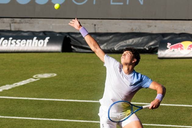 BOSS OPEN ATP250; 13.06.2025 Ben Shelton (USA) im Match gegen Jiri Lehecka (CZE) BOSS OPEN ATP250; Stuttgart, Tennisclub Weissenhof am 13.06.2025 Copyright: xBEAUTIFULxSPORTS Wunderlx