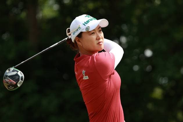 Meijer LPGA, Golf Damen Classic BELMONT, MICHIGAN-JUNE 13: Minjee Lee of Australia plays her tee shot on the 10th hole during the second round of the Meijer LPGA Classic for Simply Give golf tournament at Blythefield Country Club in Belmont, MI, USA Friday, June 13, 2025. Belmont Michigan United States  Copyright: xJorgexLemusx originalFilename:lemus-meijerlp250613_npB5A.jpg